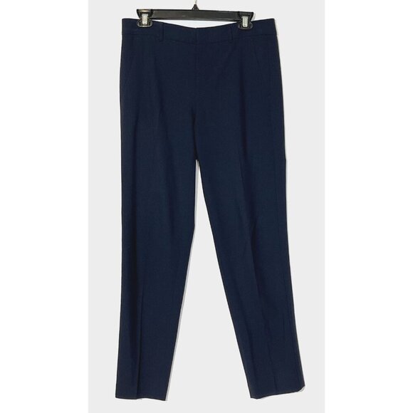 Vince Coastal Navy Blue Stretch Wool Dress Ankle Crop Pants Trousers - Picture 4 of 12